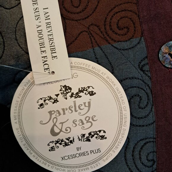 Parsley & Sage size S reversible embroidered vest, NEW WITH TAGS - Picture 5 of 6